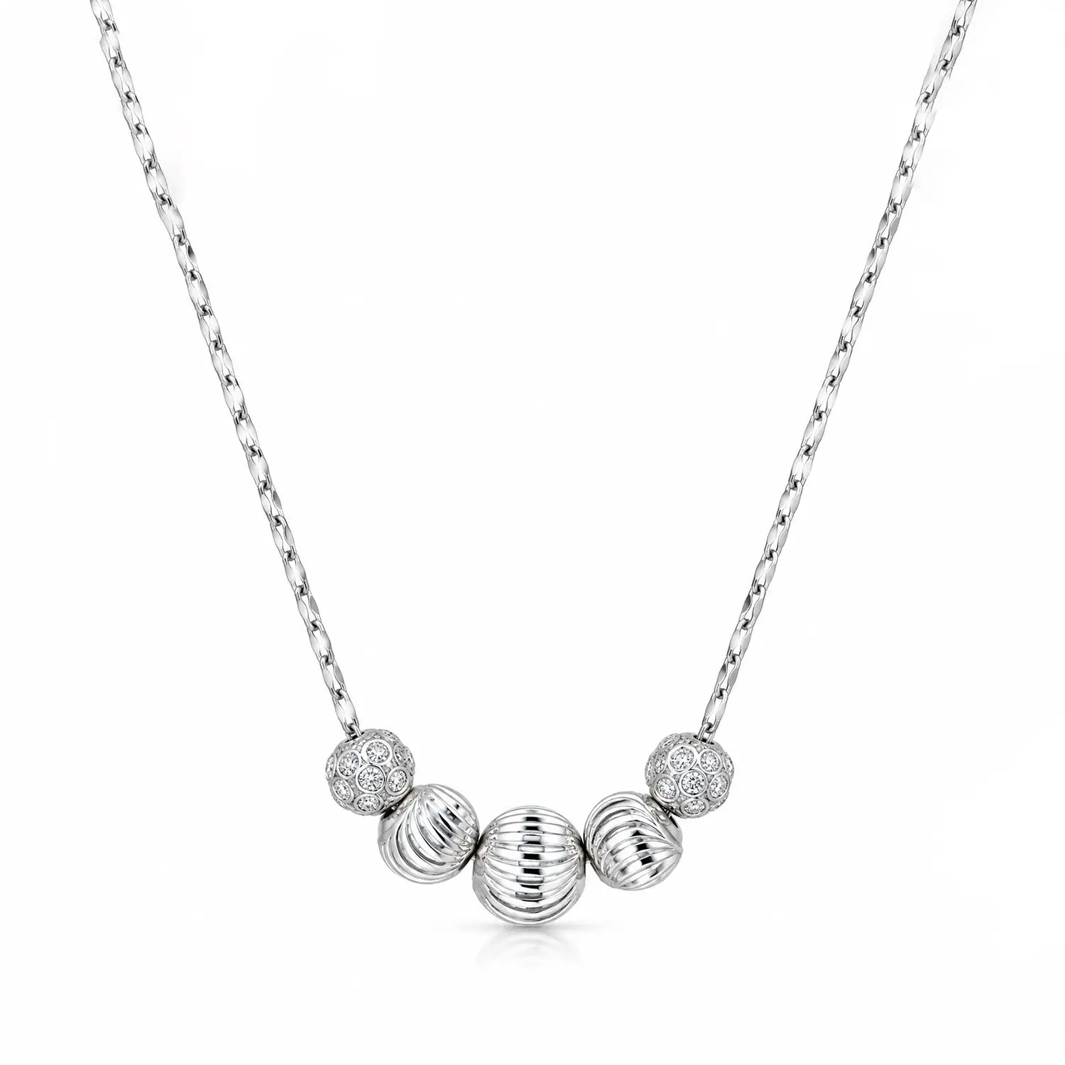 Elegant Triple Orb Silver Chain - Made With Pure 925 Silver