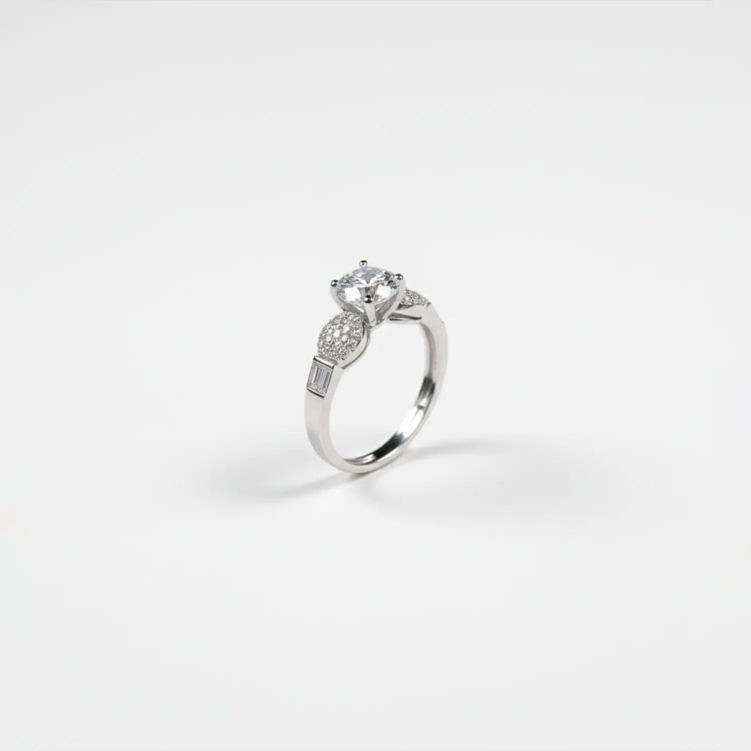 Luna Grace Silver Diamond-Style Ring - Made With Pure 925 Silver