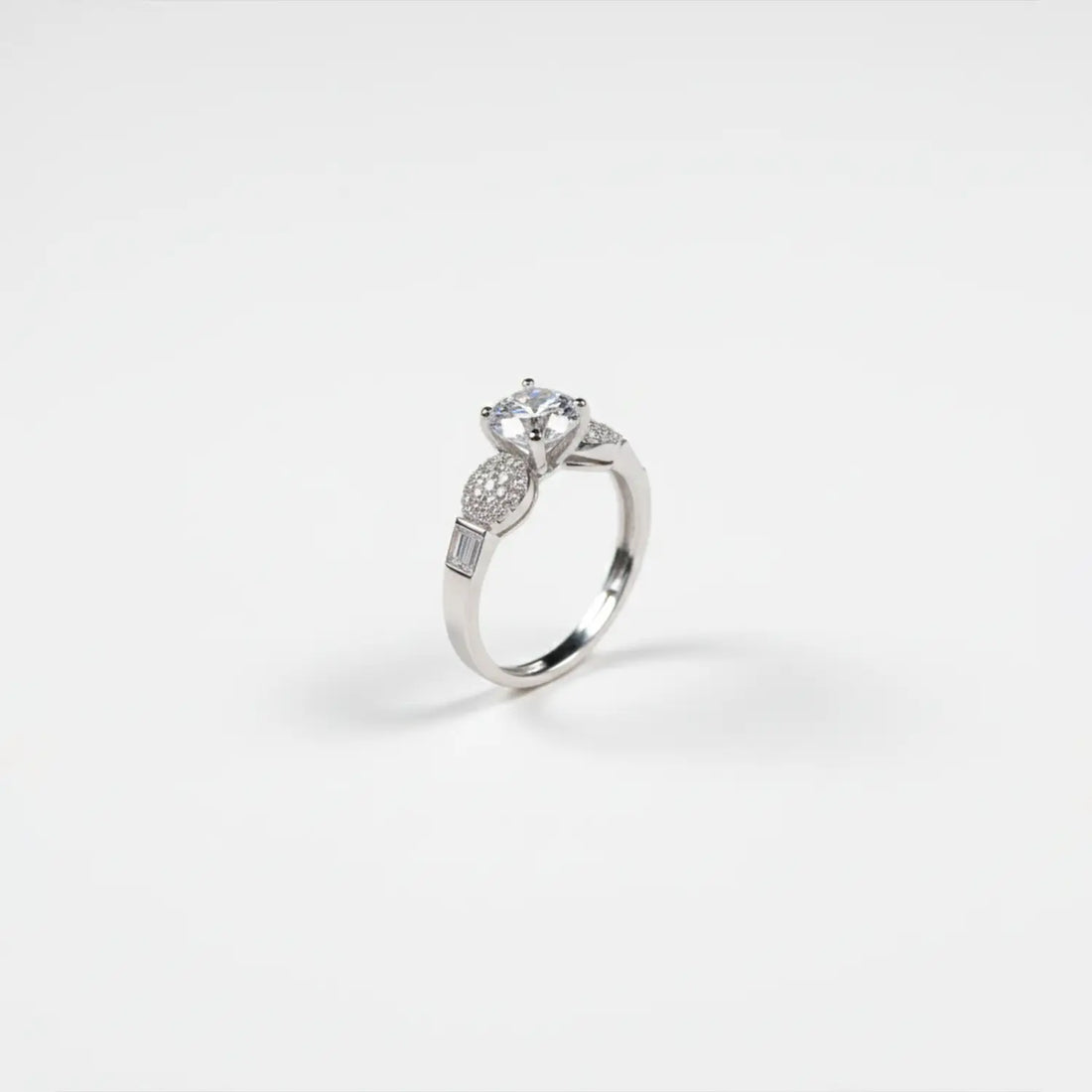 Luna Grace Silver Diamond-Style Ring - Made With Pure 925 Silver