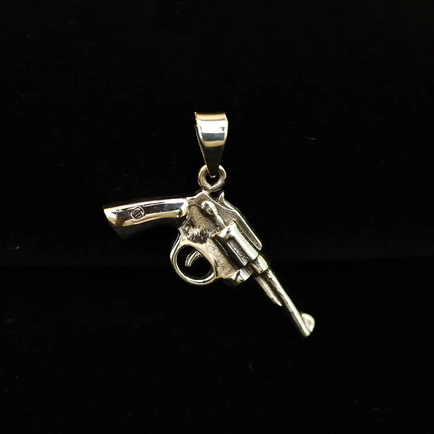 Revolver Design Pure Silver Pendant- Made With Pure 925 Silver