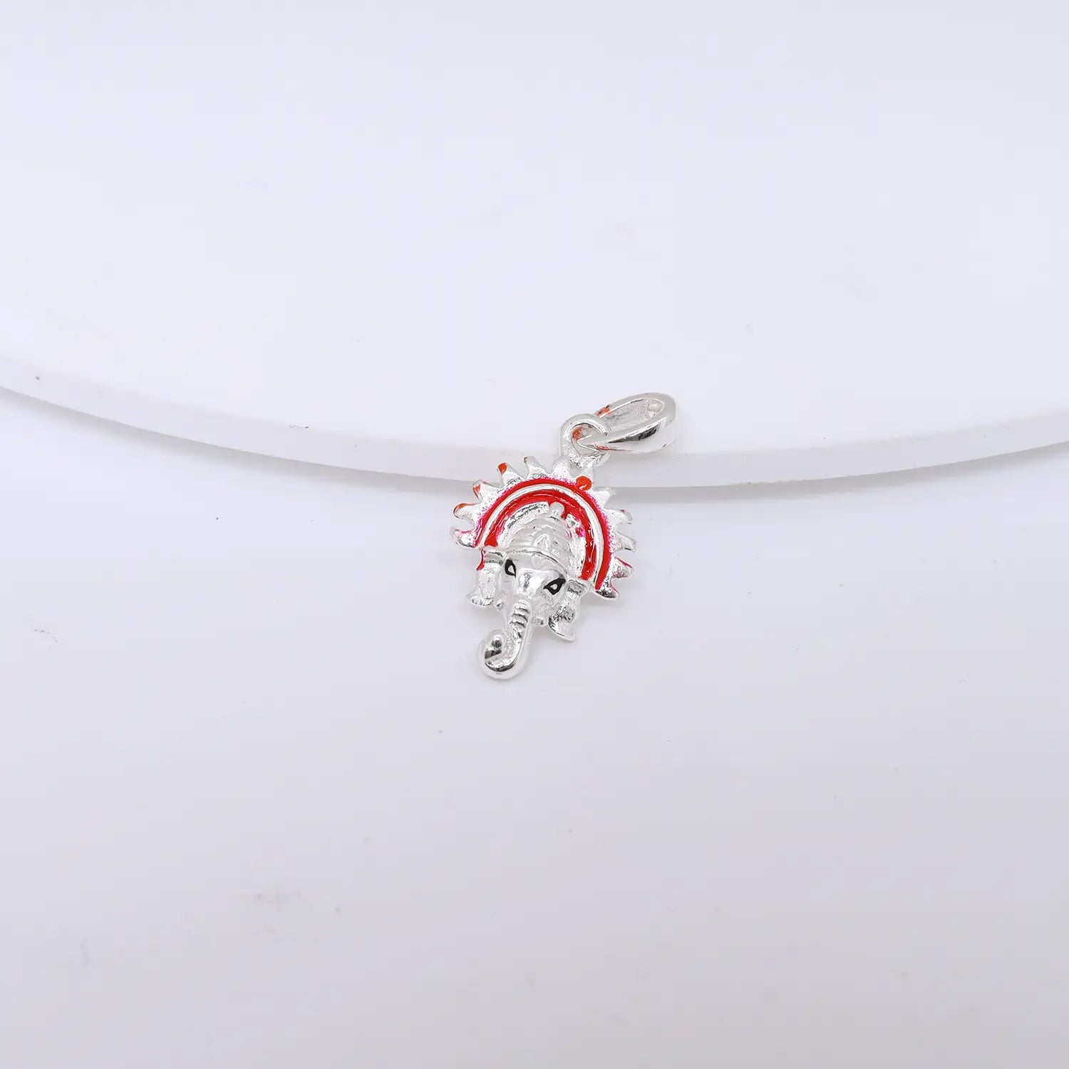 Divine Ganesh Design Pure Silver Pendant - Made With 925 Pure Silver