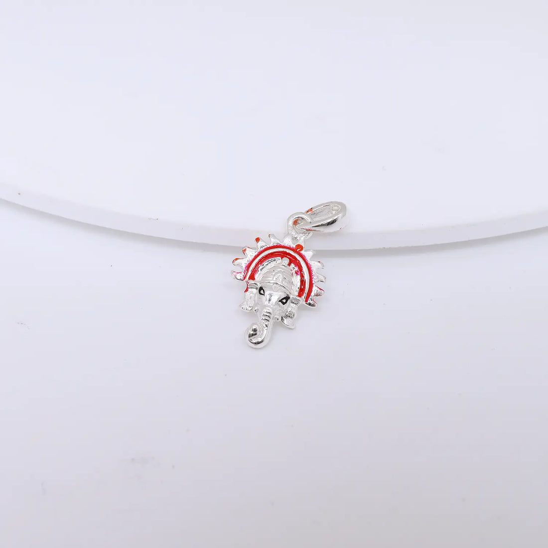 Divine Ganesh Design Pure Silver Pendant - Made With 925 Pure Silver