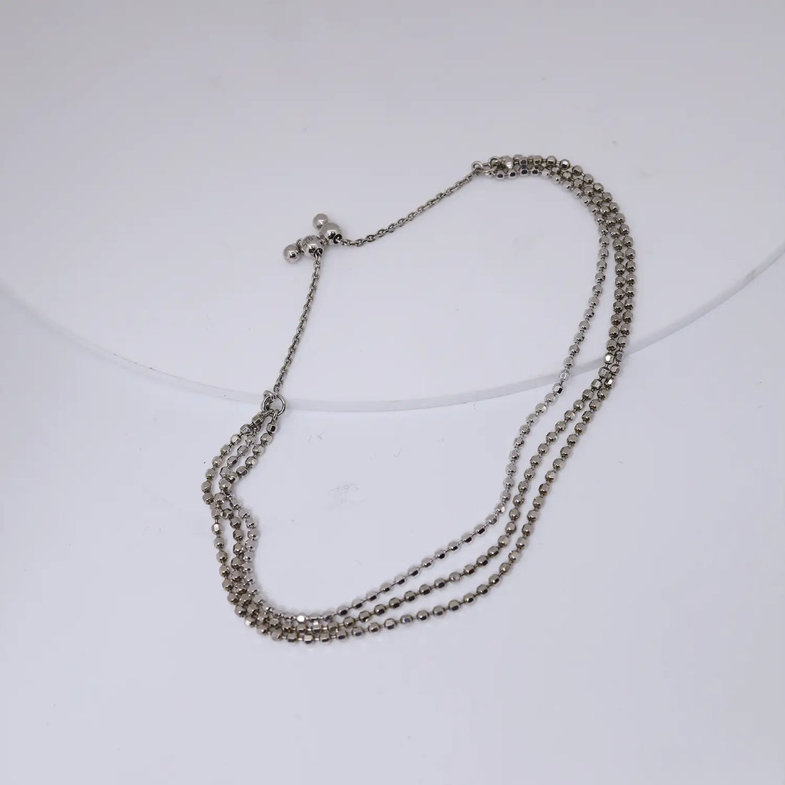 Classic Multi-Strand Beaded Pure Silver Bracelet - Made With Pure 925 Silver