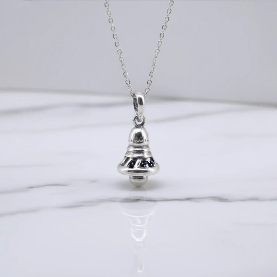 Elegant Sterling Silver Bell Pendant - Made With 925 Pure Silver