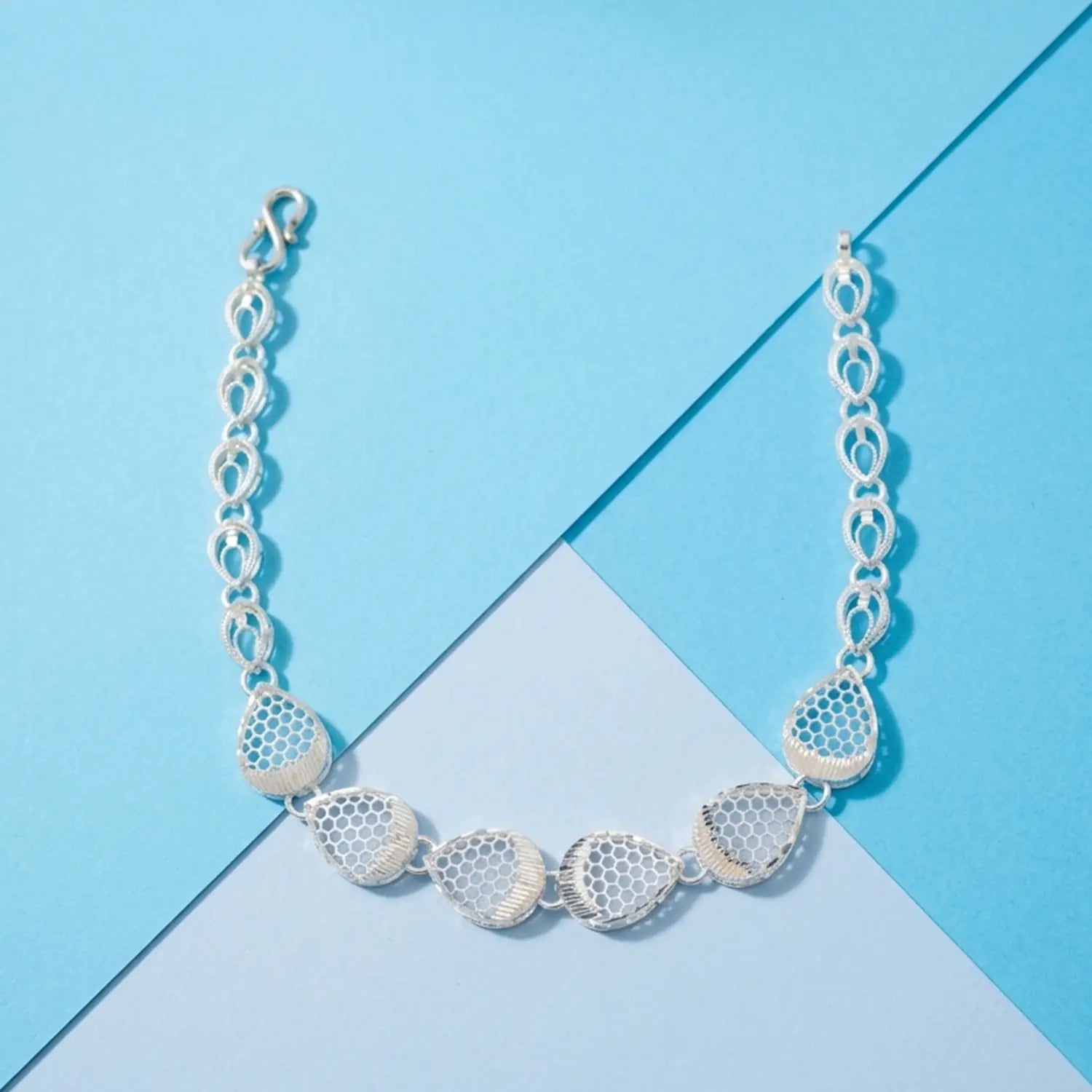 HoneyDrop Elegance Silver Bracelet - Made With Pure 925 Silver