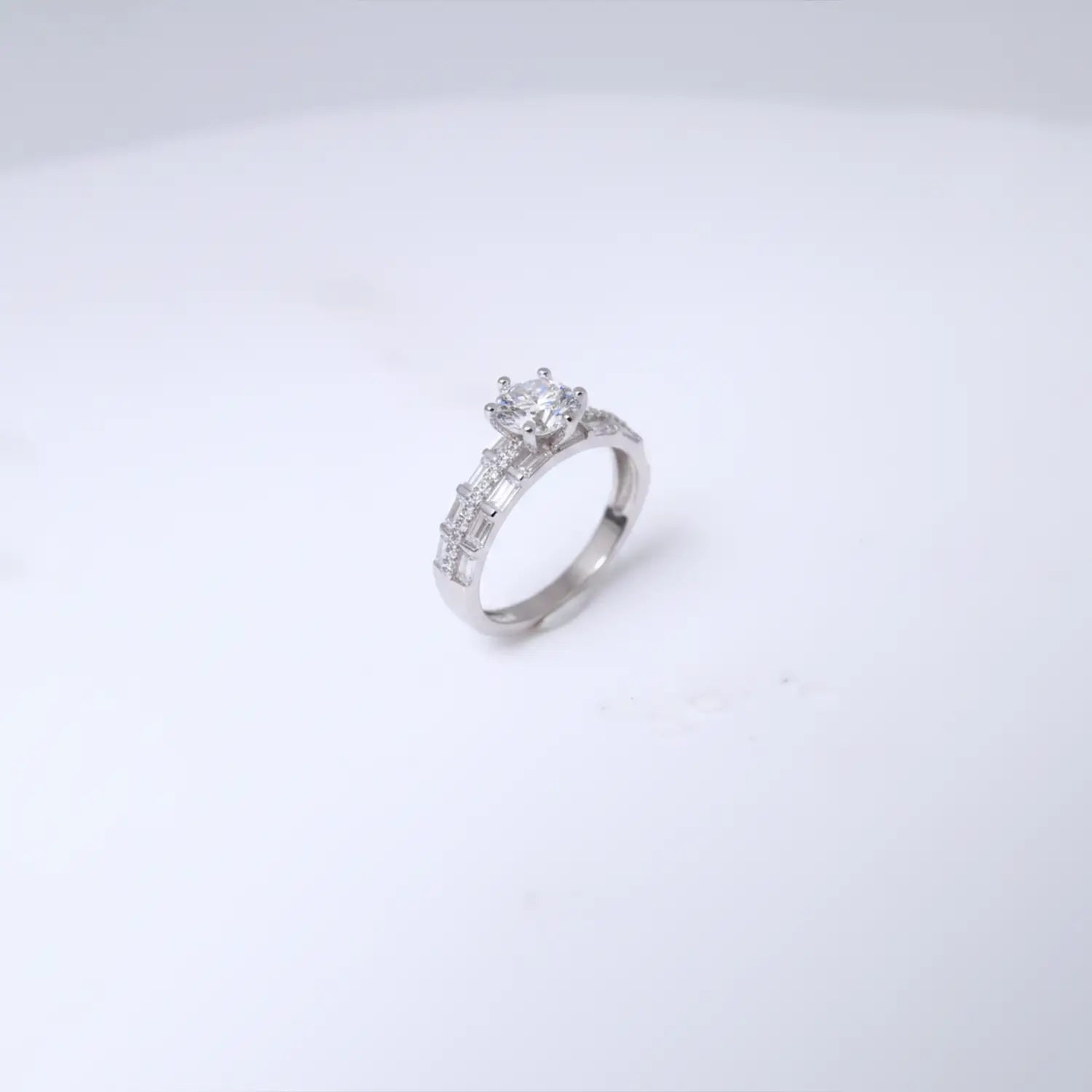 Eternal Radiance Silver Solitaire Ring    Made With Pure 925 Silver