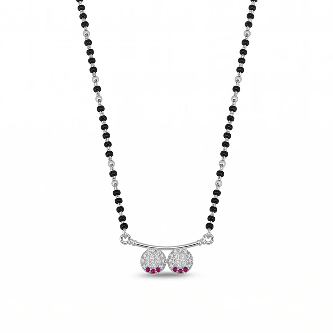 Beauty Combo – Pure 925 Sterling Silver Mangalsutra & Nose Pin