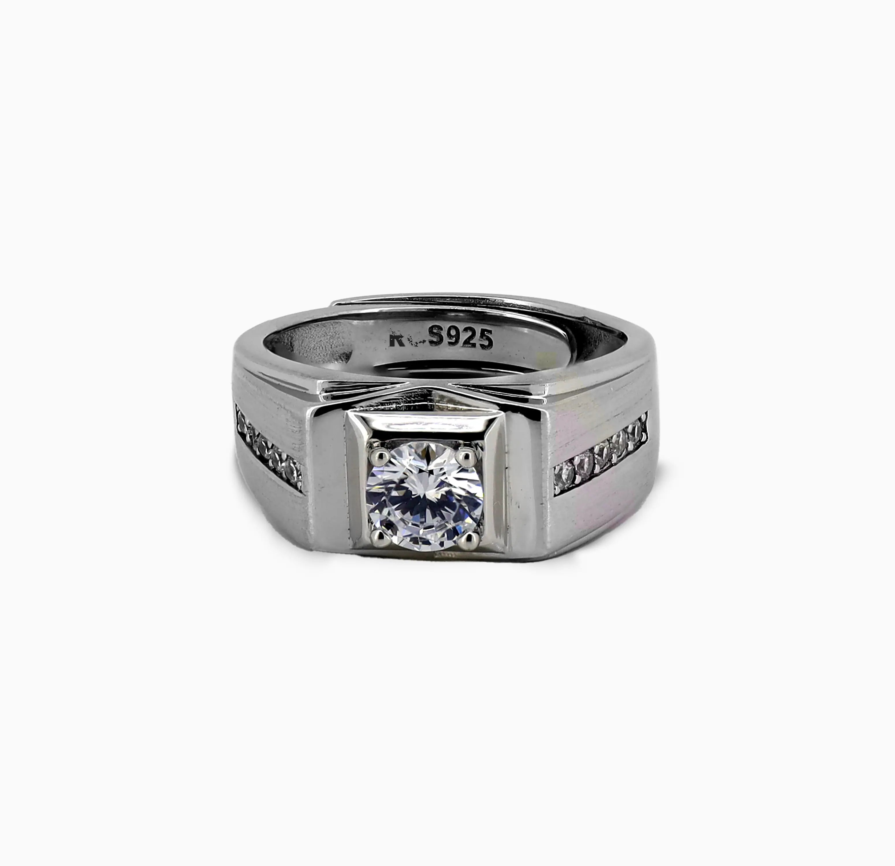 Classic Solitaire Pure Silver Ring -Made With Pure 925 Silver
