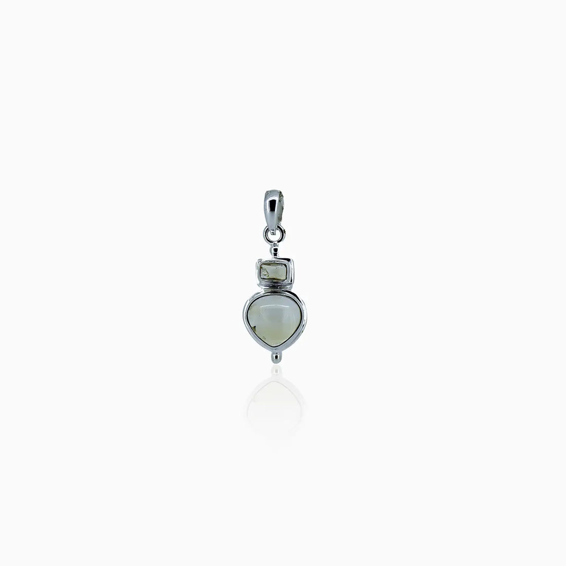 Pure Silver Black Gemstone Pendant- Made With Pure 925 Silver