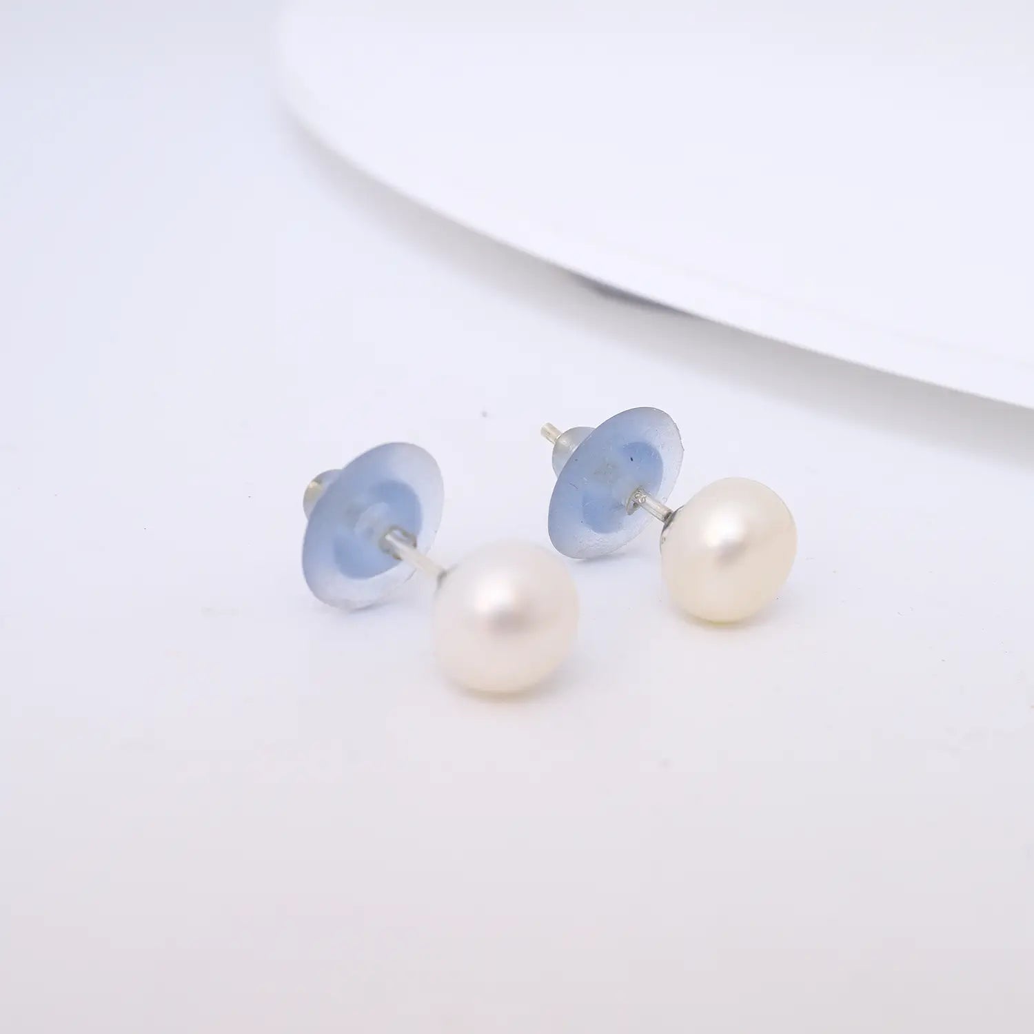 Midnight Pearl Sterling Silver Stud Earrings - Made With Pure 925 Silver