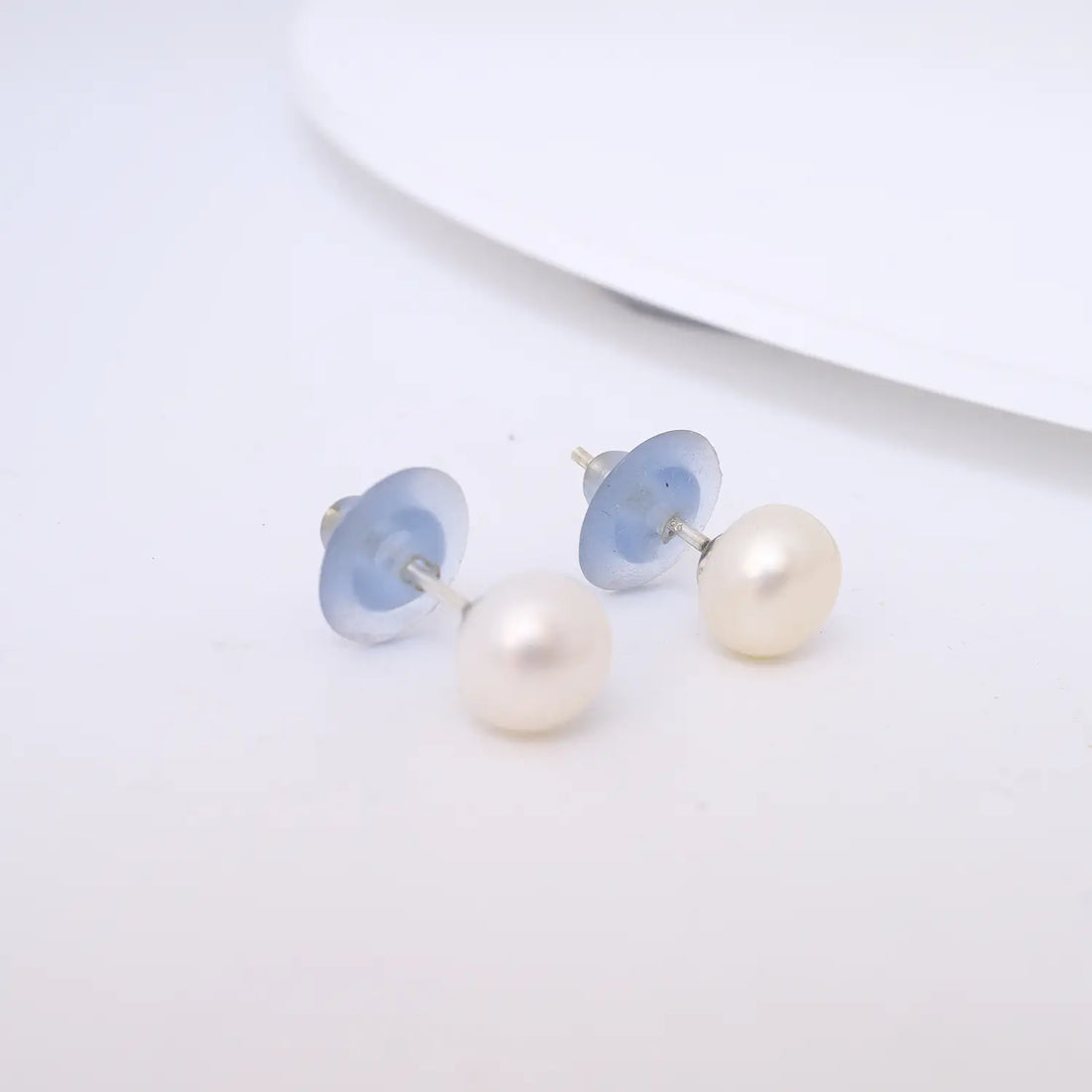 Midnight Pearl Sterling Silver Stud Earrings - Made With Pure 925 Silver
