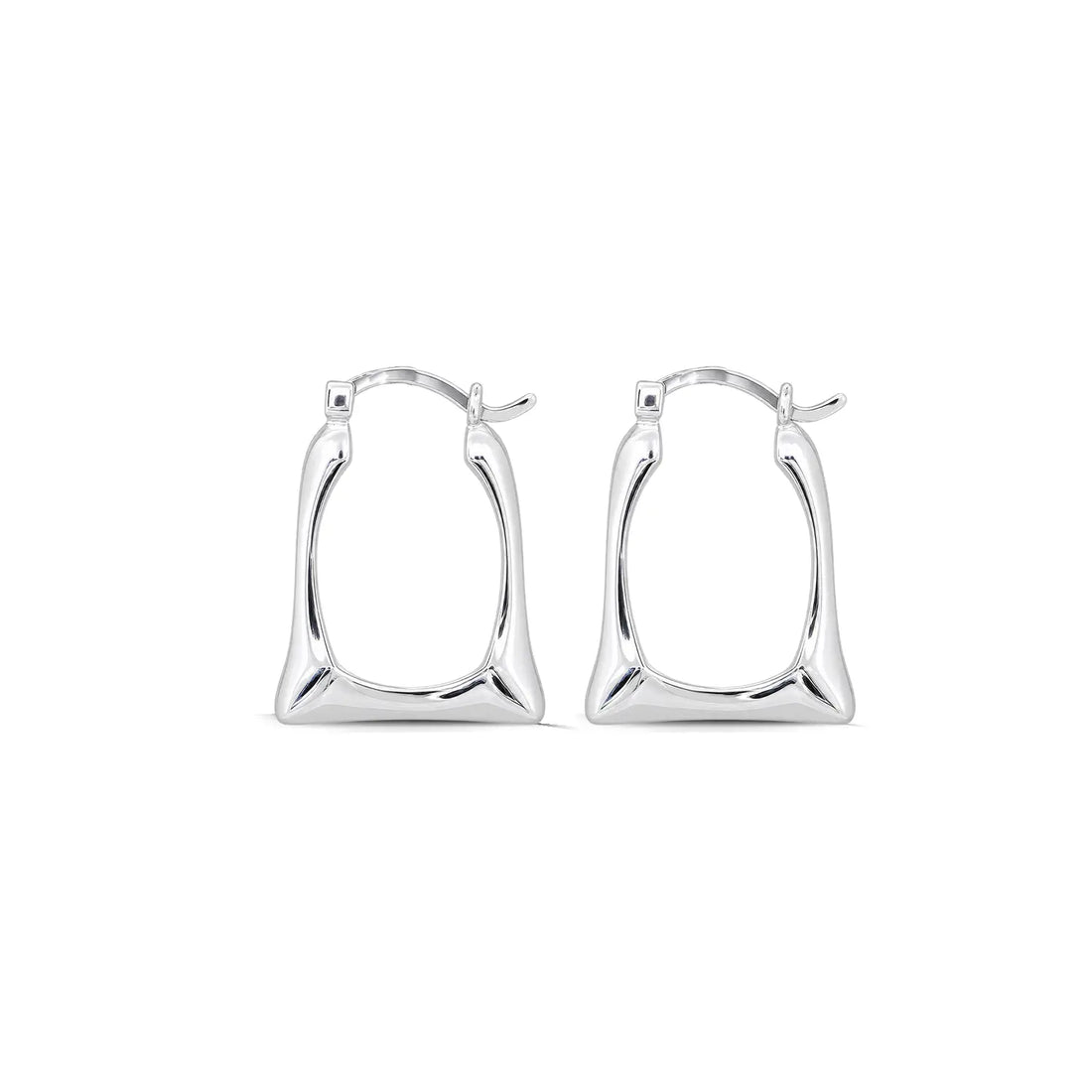 Elegant Geometric 925 Silver Hoop Earrings for Women - Made With Pure 925 Silver