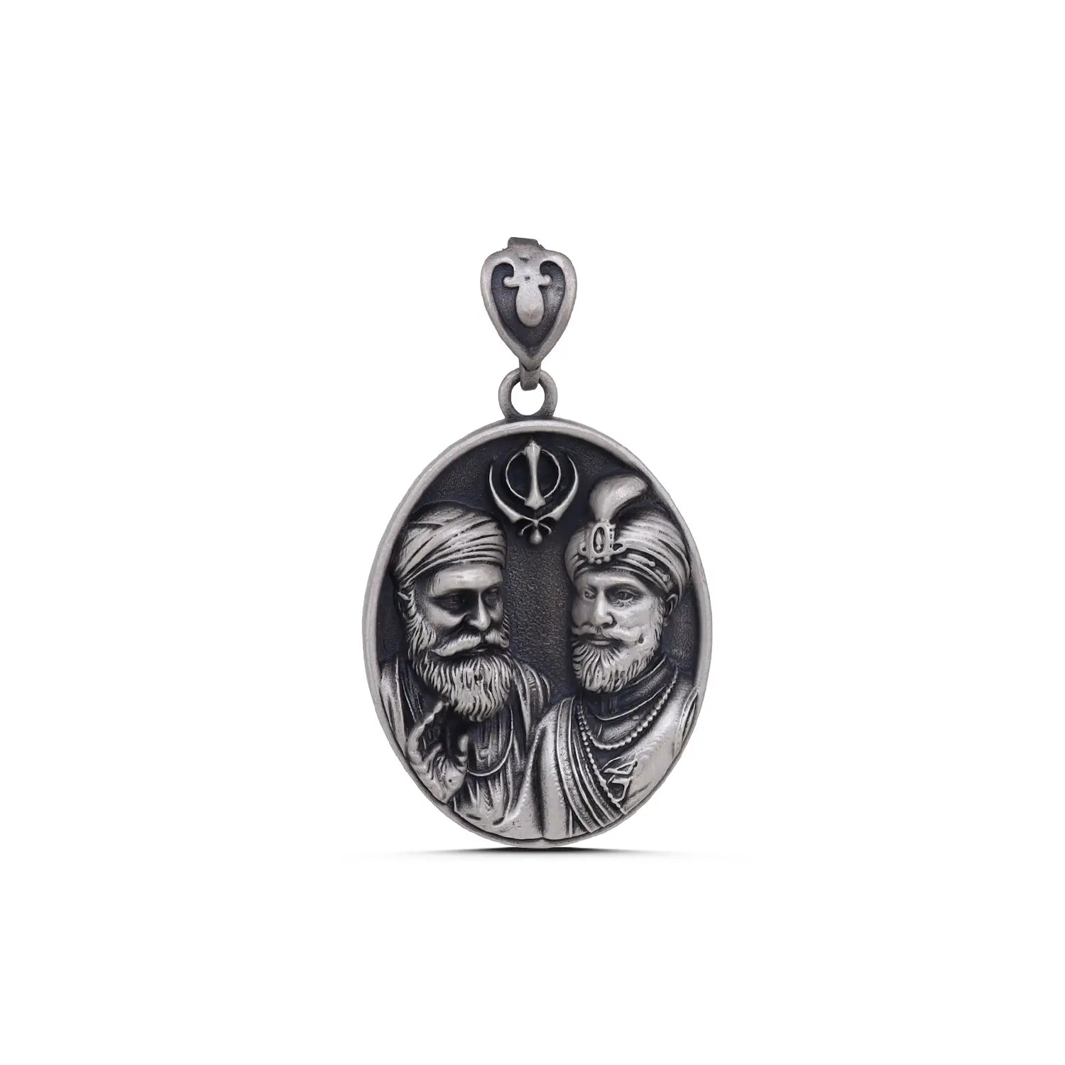 Divine Guru-Shishya Heritage Pendant - Made With Pure 925 Silver