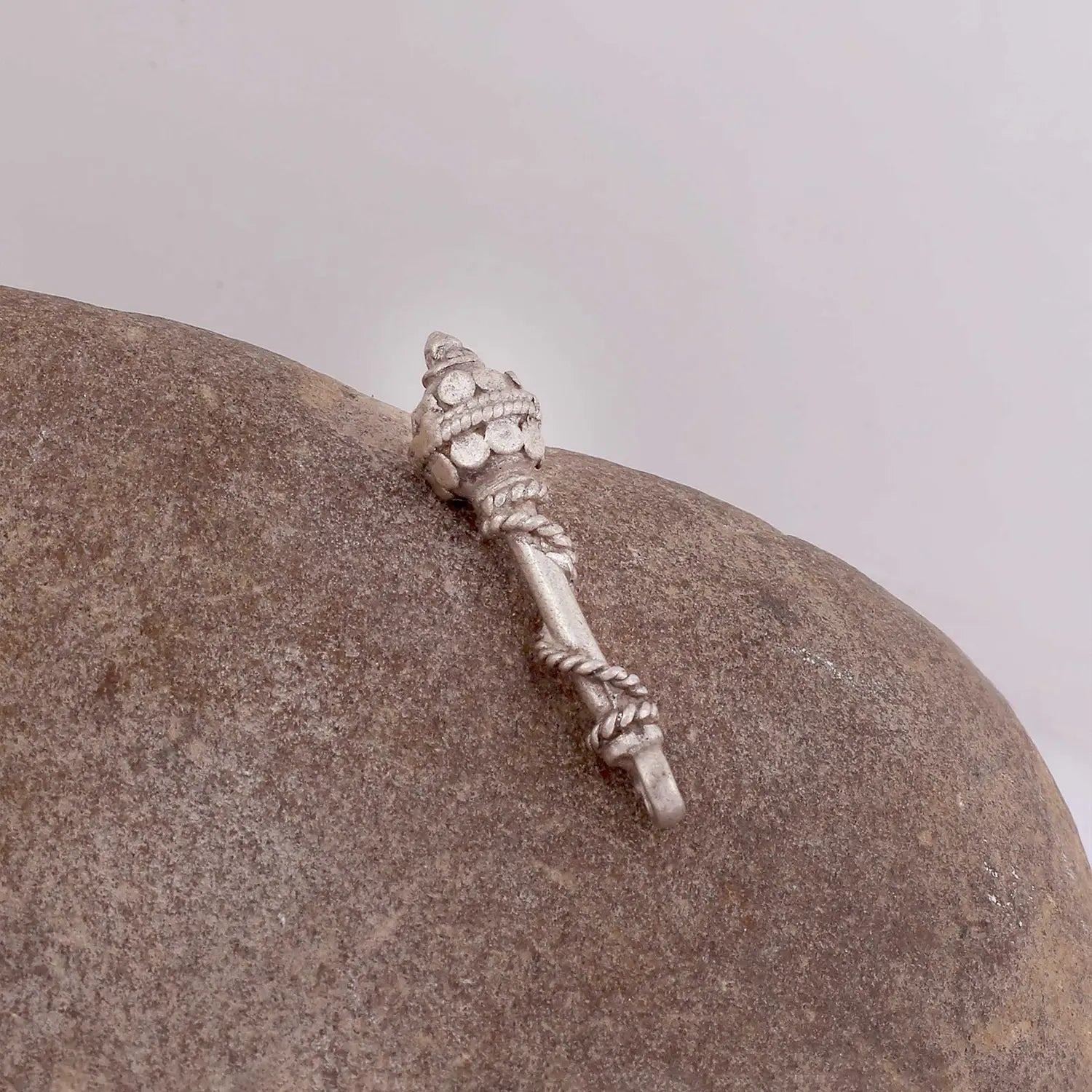 Pure Silver Gada Pendant – Symbol of Strength & Devotion- Made With Pure 925 Silver