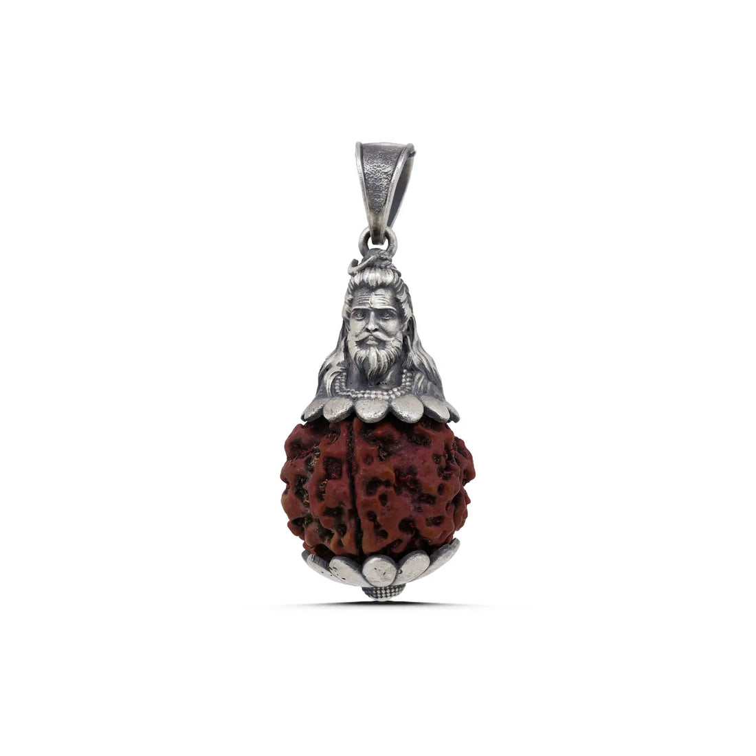 Rudraksha Sage Silver Pendant - Made With Pure 925 Silver