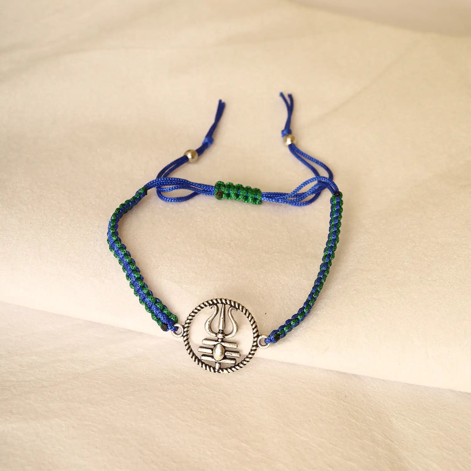 Divine Trishul Silver Rakhi Bracelet - Made With Pure 925 Silver