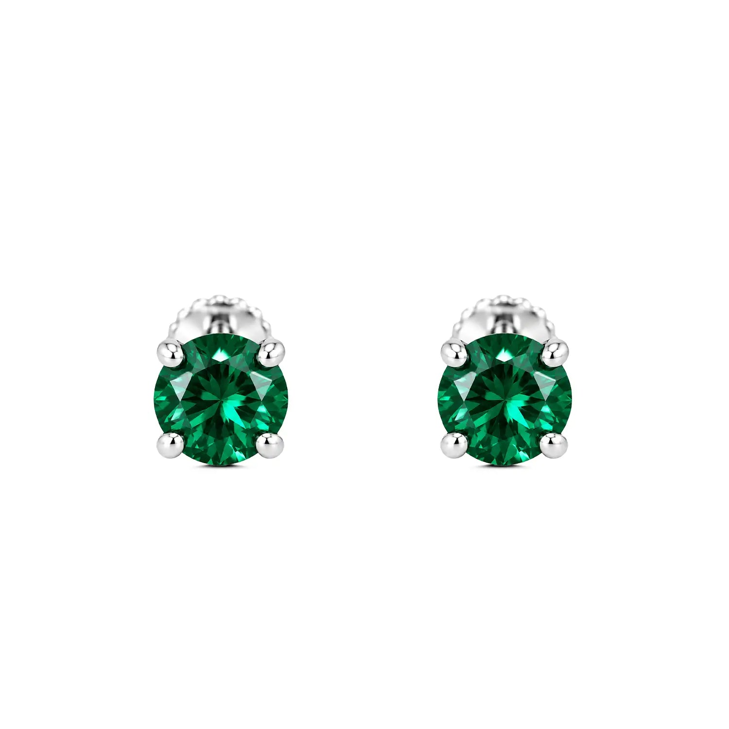 Royal Blue Solitaire Sterling Silver Stud Earrings - Made With Pure 925 Silver