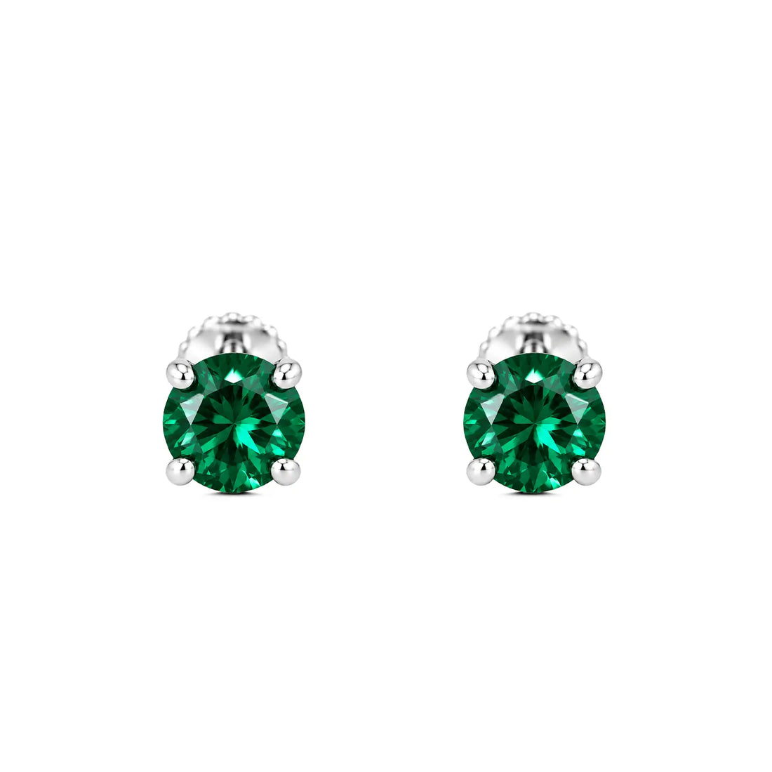 Royal Blue Solitaire Sterling Silver Stud Earrings - Made With Pure 925 Silver