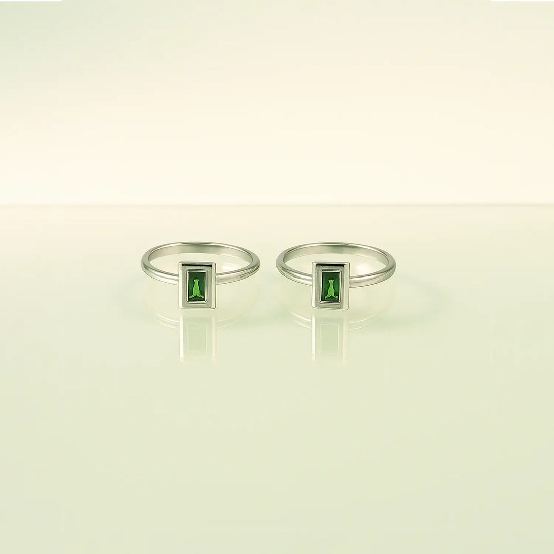 Elegant Pure Silver Stone Toe Rings (Pair)- Made With Pure 925 Silver