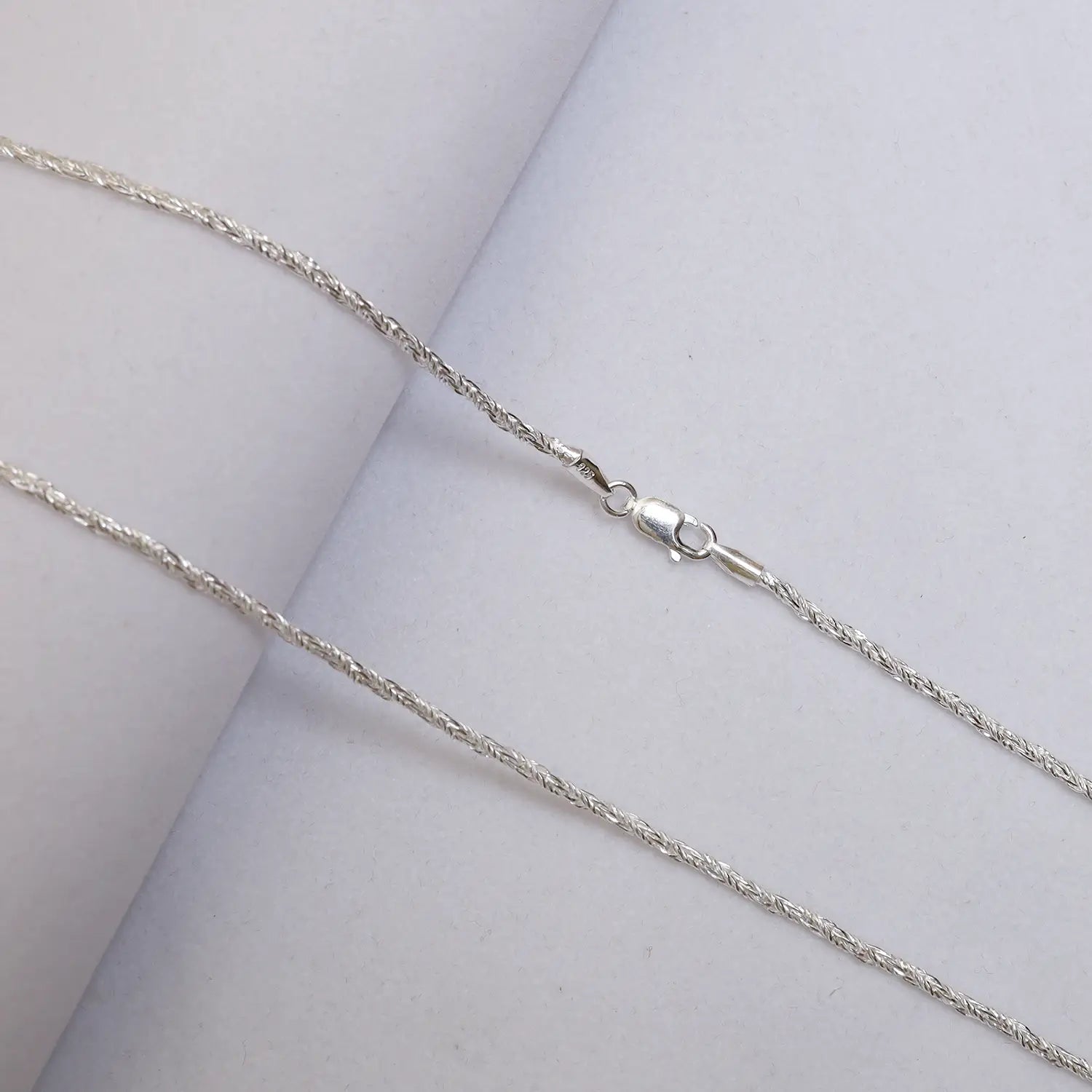 Elegant Twist Silver Chain - Made With Pure 925 Silver