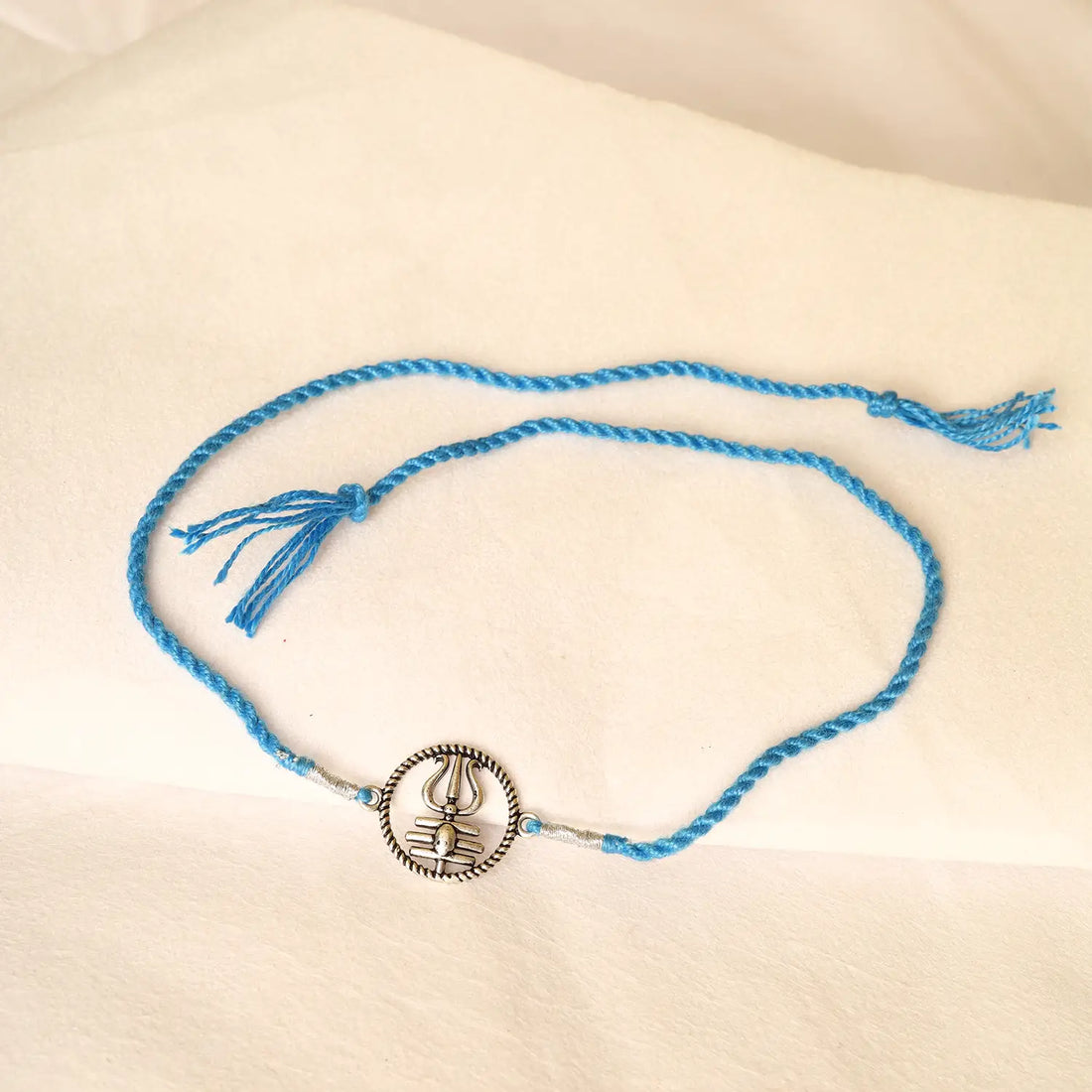 Trishul Shiv Silver Rakhi - Made With Pure 925 Silver