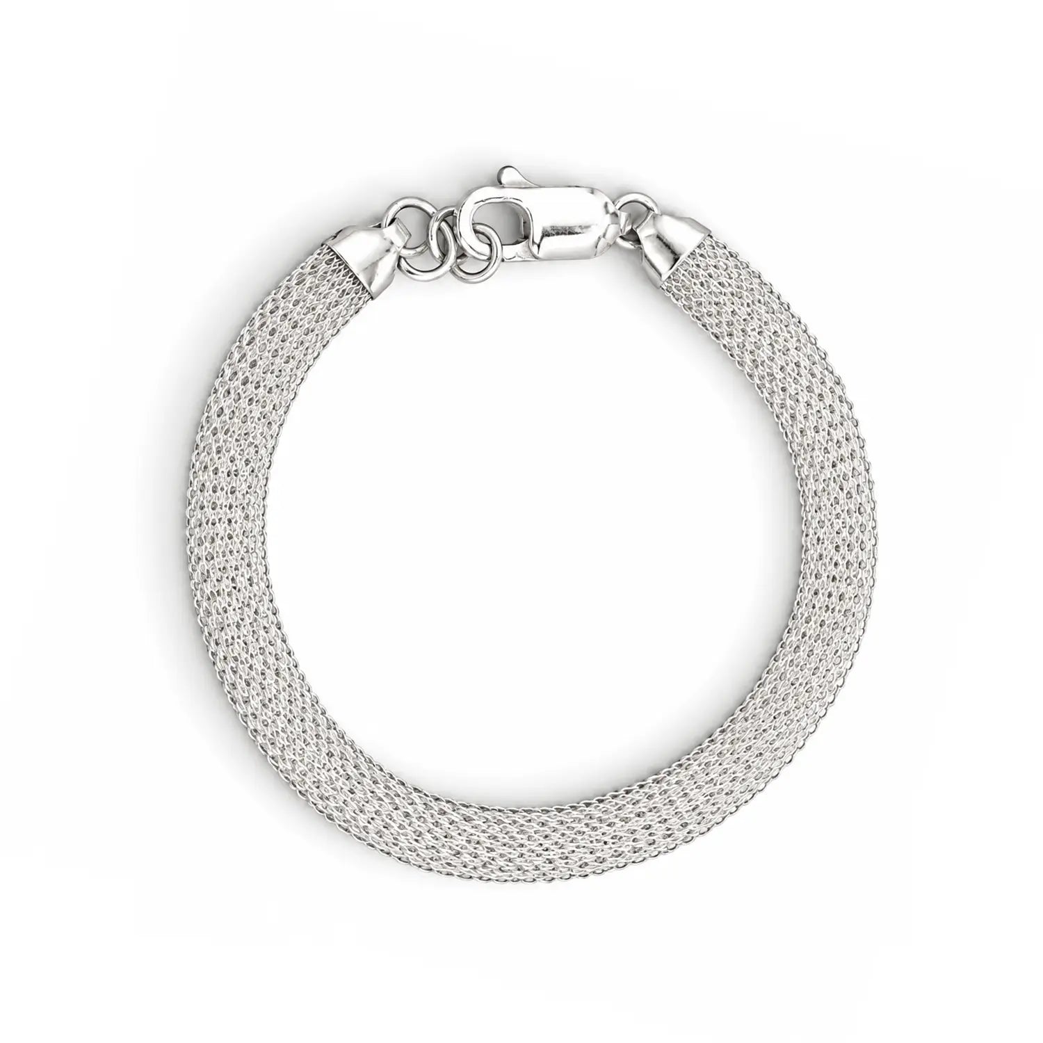 Men’s Mesh Bracelet – Premium Woven Chain Design - Made With Pure 925 Silver