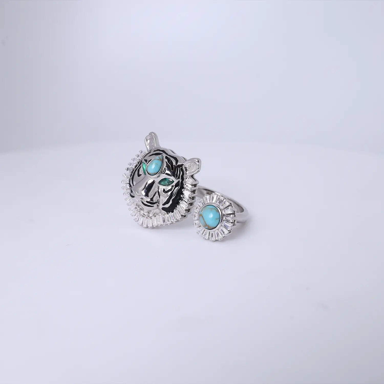 Royal Tiger Turquoise Sterling Silver Ring - Made With Pure 925 Silver