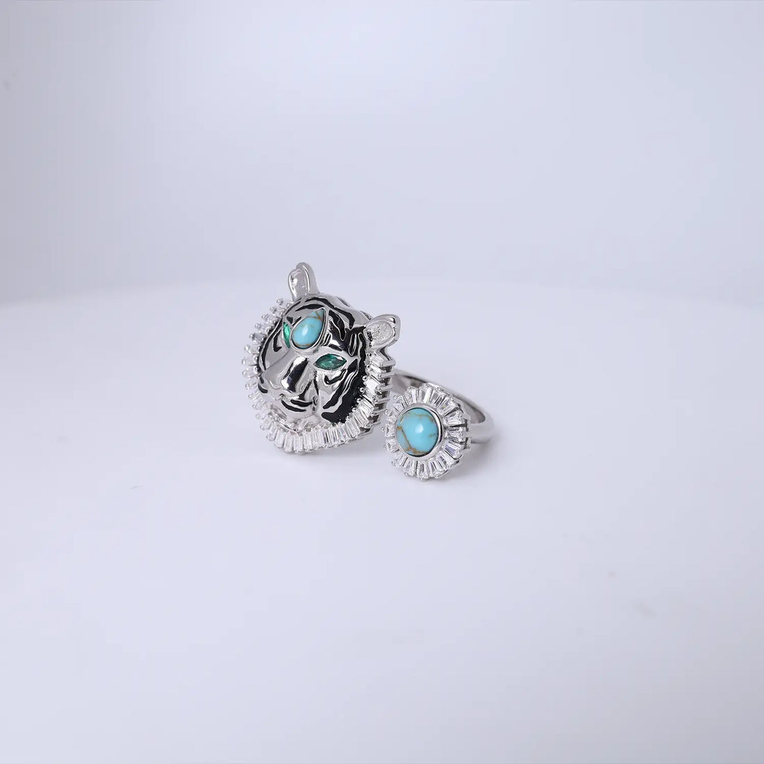 Royal Tiger Turquoise Sterling Silver Ring - Made With Pure 925 Silver