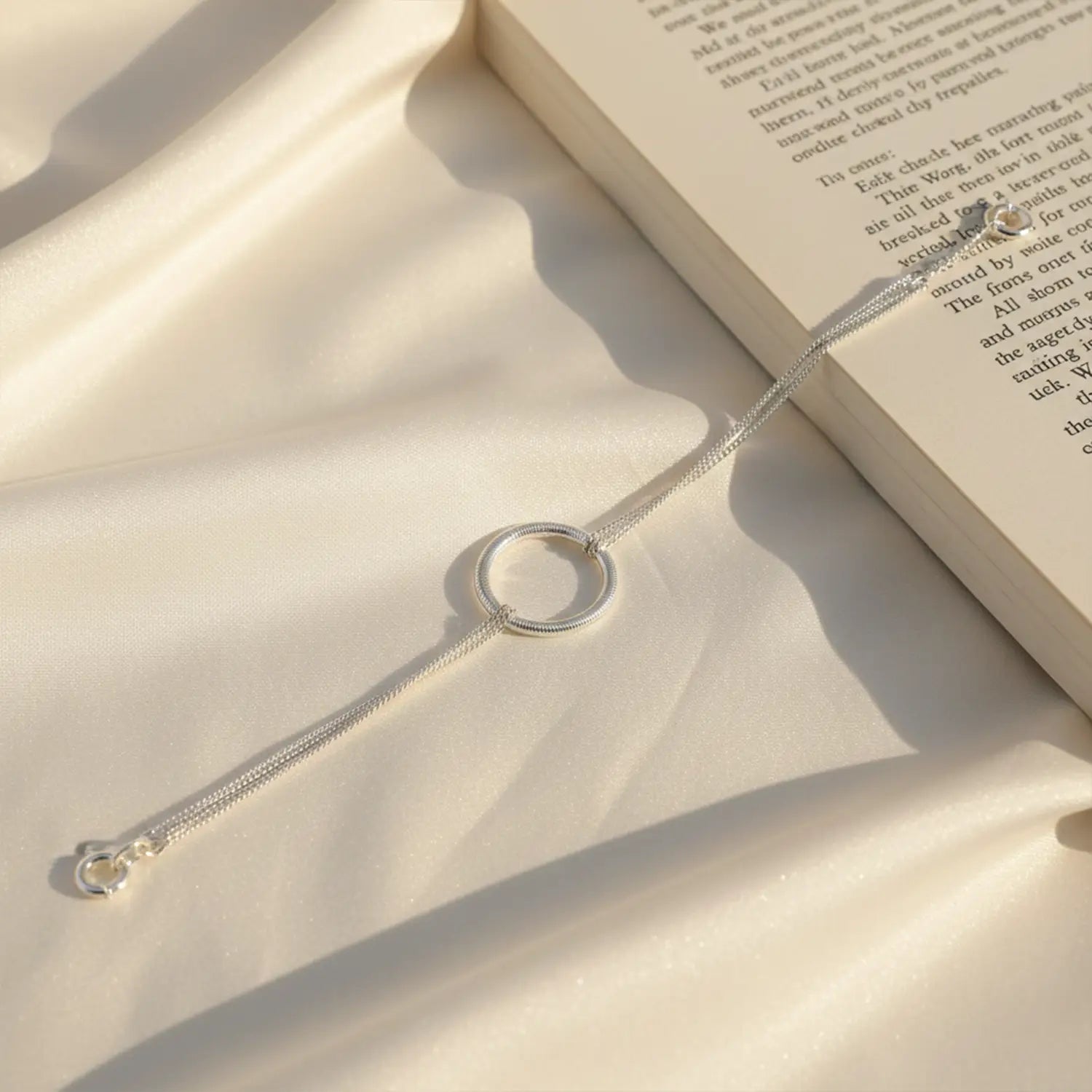Minimalist Silver Circle Bracelet - Made With Pure 925 Silver