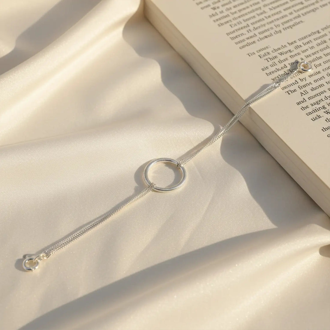 Minimalist Silver Circle Bracelet - Made With Pure 925 Silver