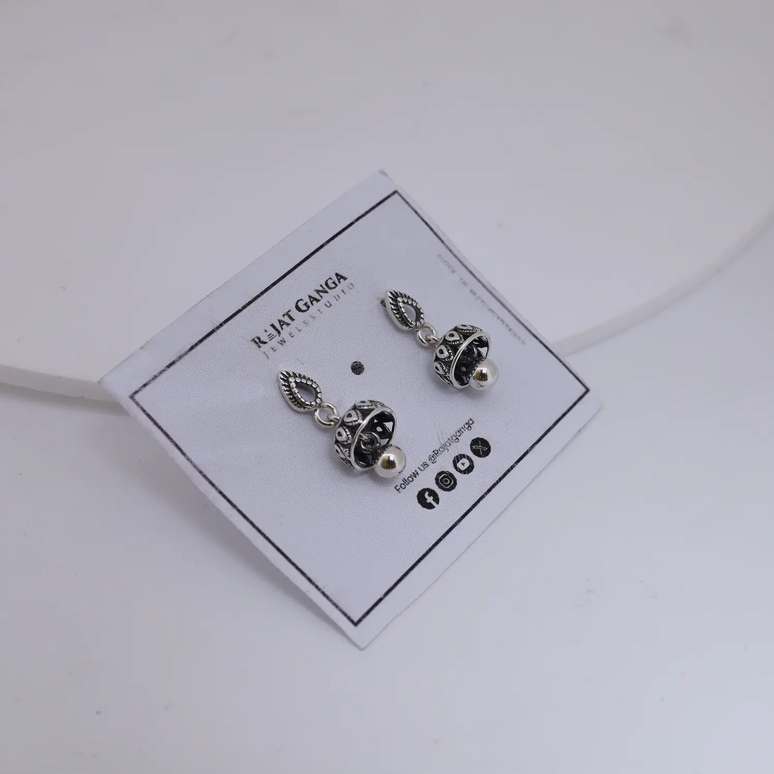 Elegant Teardrop Pure Silver Jhumki Earrings- Made With Pure 925 Silver