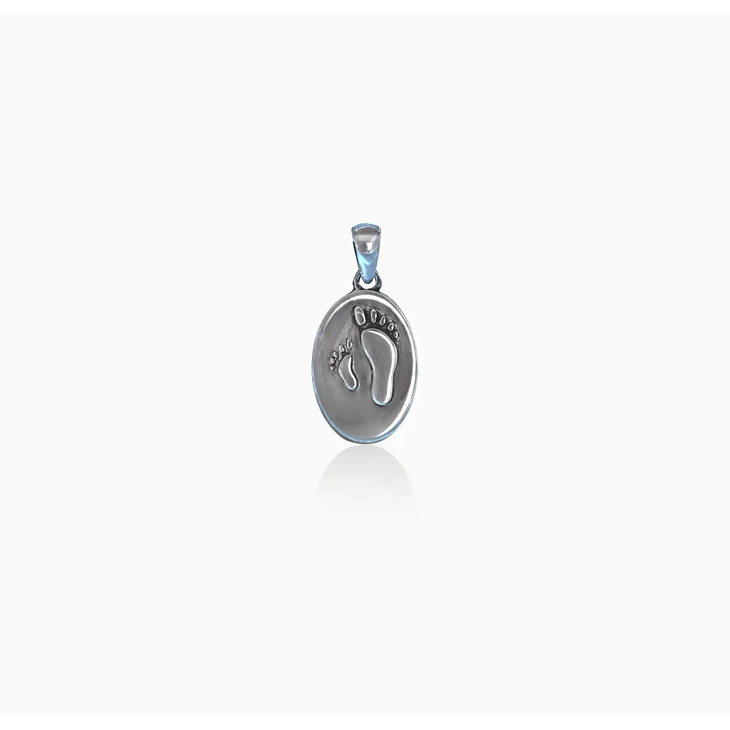 Pure Silver Baby Footprint Pendant- Made With Pure 925 Silver
