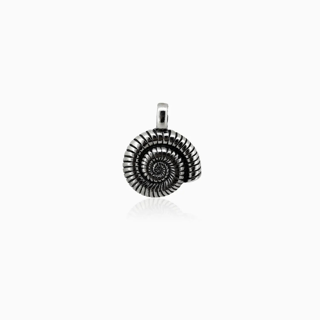 Pure Silver Ammonite Spiral Pendant- Made With Pure 925 Silver