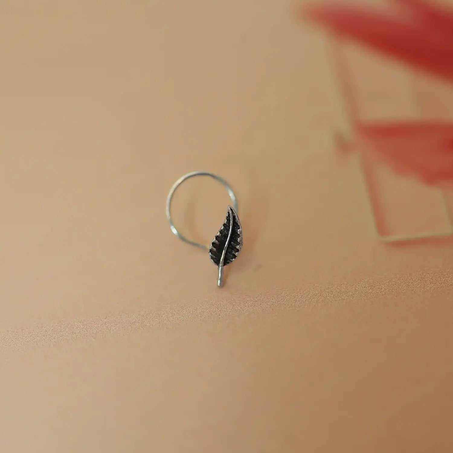 Pure Silver Leaflet Nose Pin- Made With Pure 925 Silver