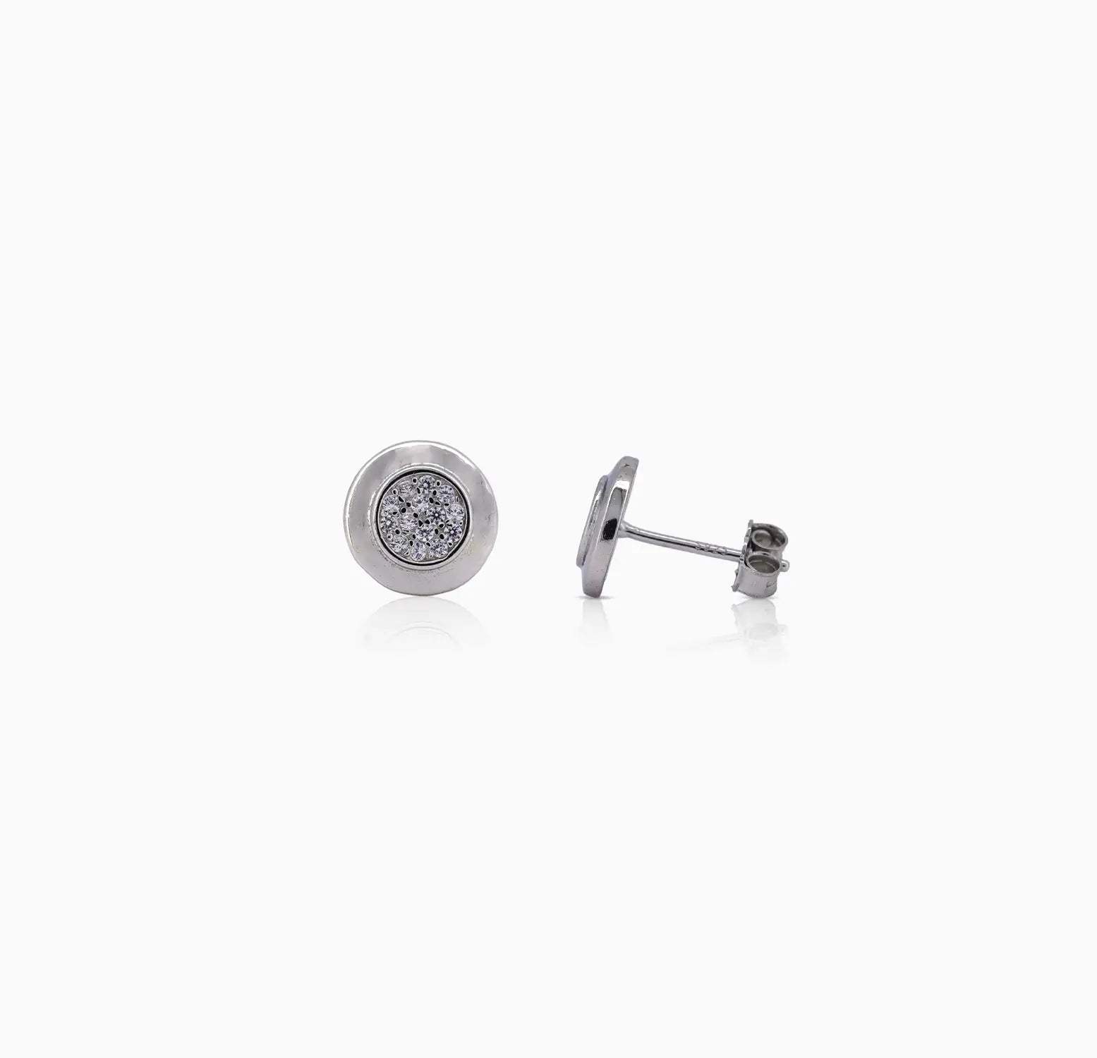 Classic Round Silver Pendant & Earrings Set - Made With Pure 925 Silver