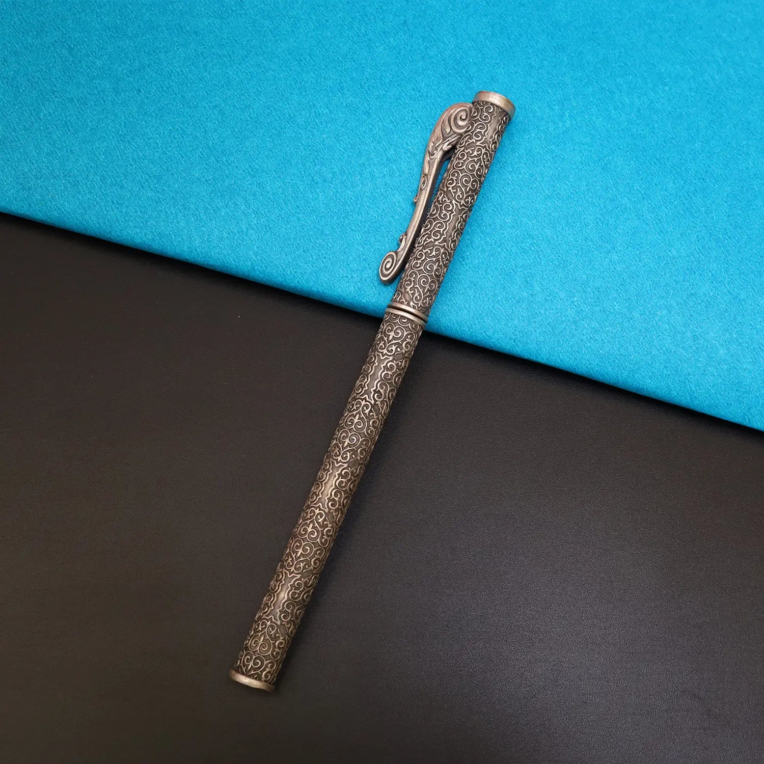 Antique Engraved Silver Pen - Made With Pure 925 Silver