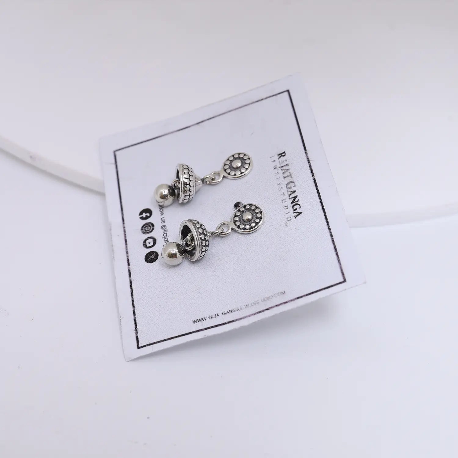 Pure Silver Traditional Drop Jhumki Earrings- Made With Pure 925 Silver