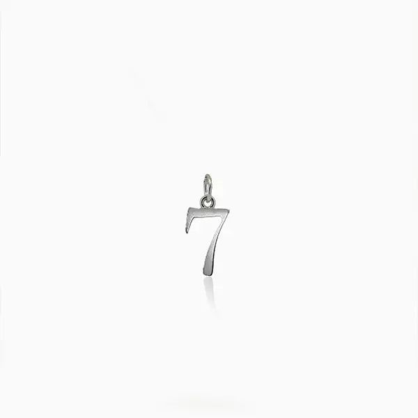Pure Silver Number "7" Pendant- Made With Pure 925 Silver