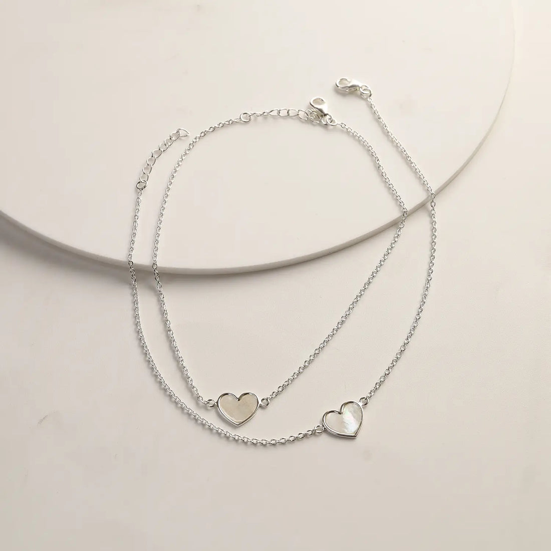 Elegant Heart Pure Silver Anklet- Made With Pure 925 Silver