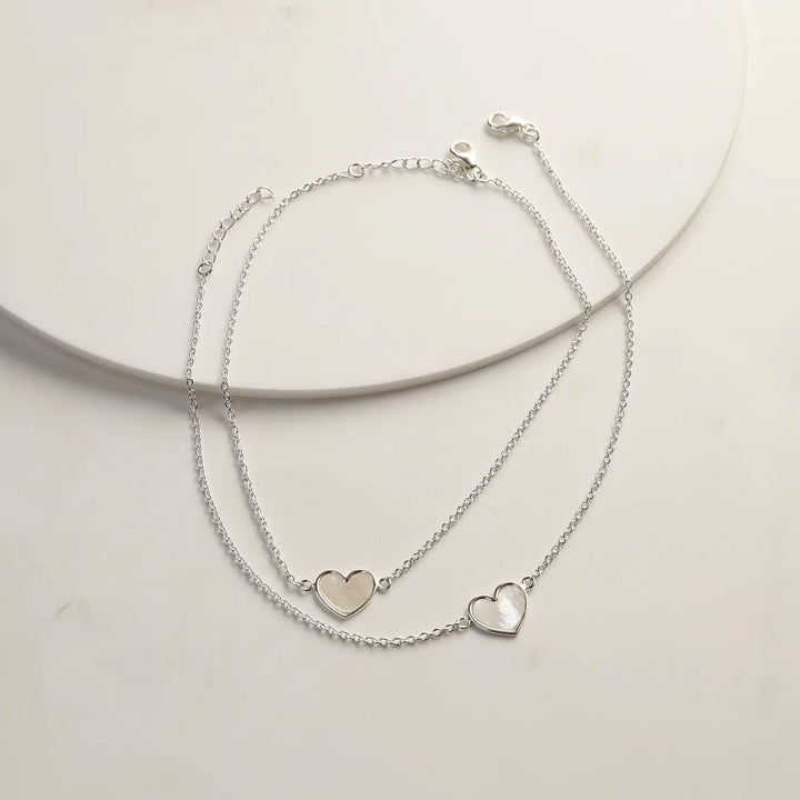 Elegant Heart Pure Silver Anklet- Made With Pure 925 Silver