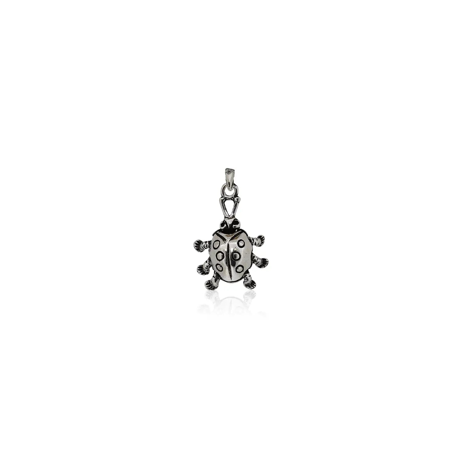 Pure Silver Ladybug Pendant - Made With 925 Pure Silver