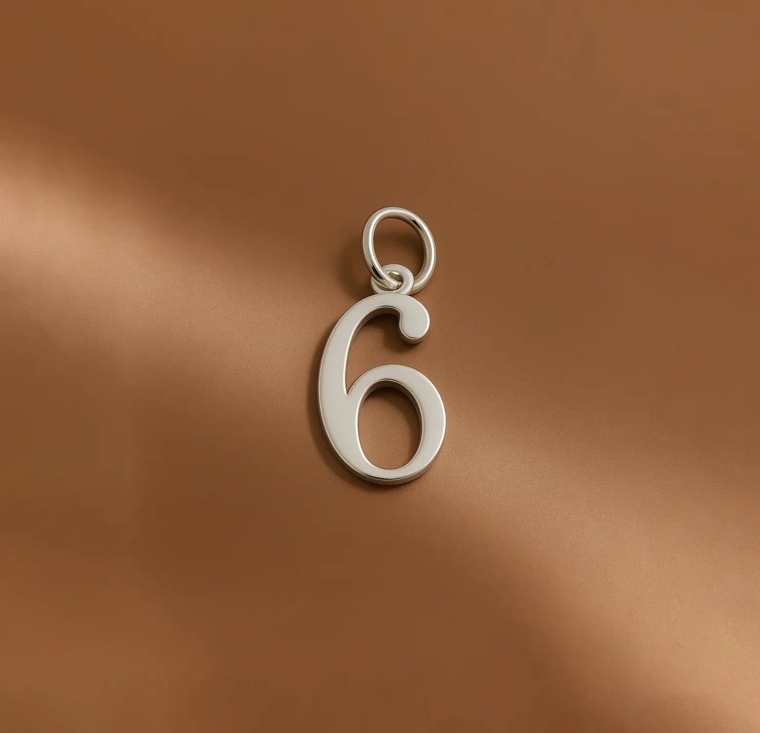 Pure Silver Number '6' Pendant - Made With Pure 925 Silver
