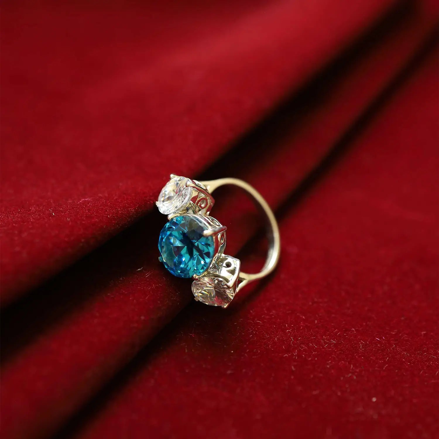 Regal Blue Sparkle Pure Silver Ring - Made With Pure 925 Silver