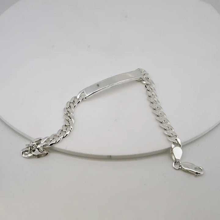 Classic Pure Silver ID Bracelet - Made With Pure 925 Silver