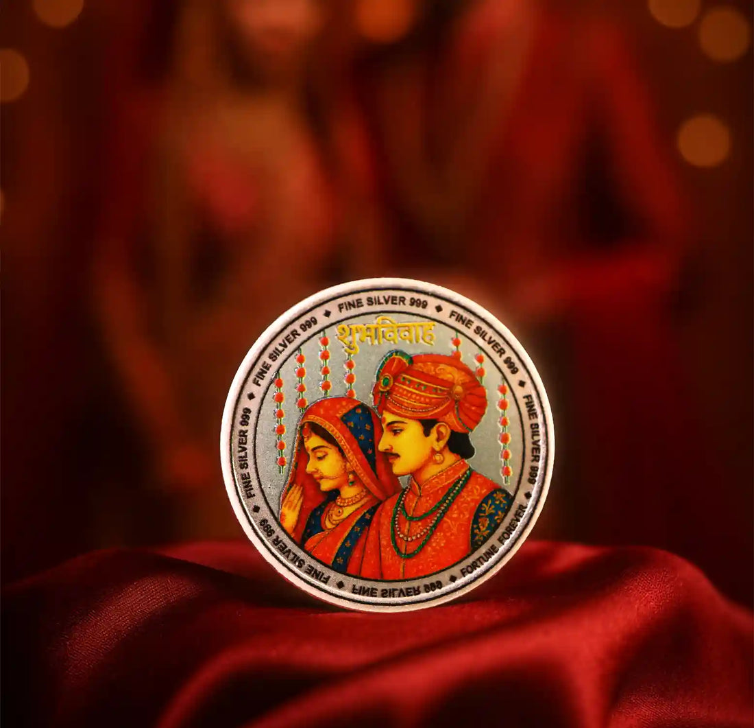 Shubh Vivah Fine Silver Coin - Made With Pure 925 Silver