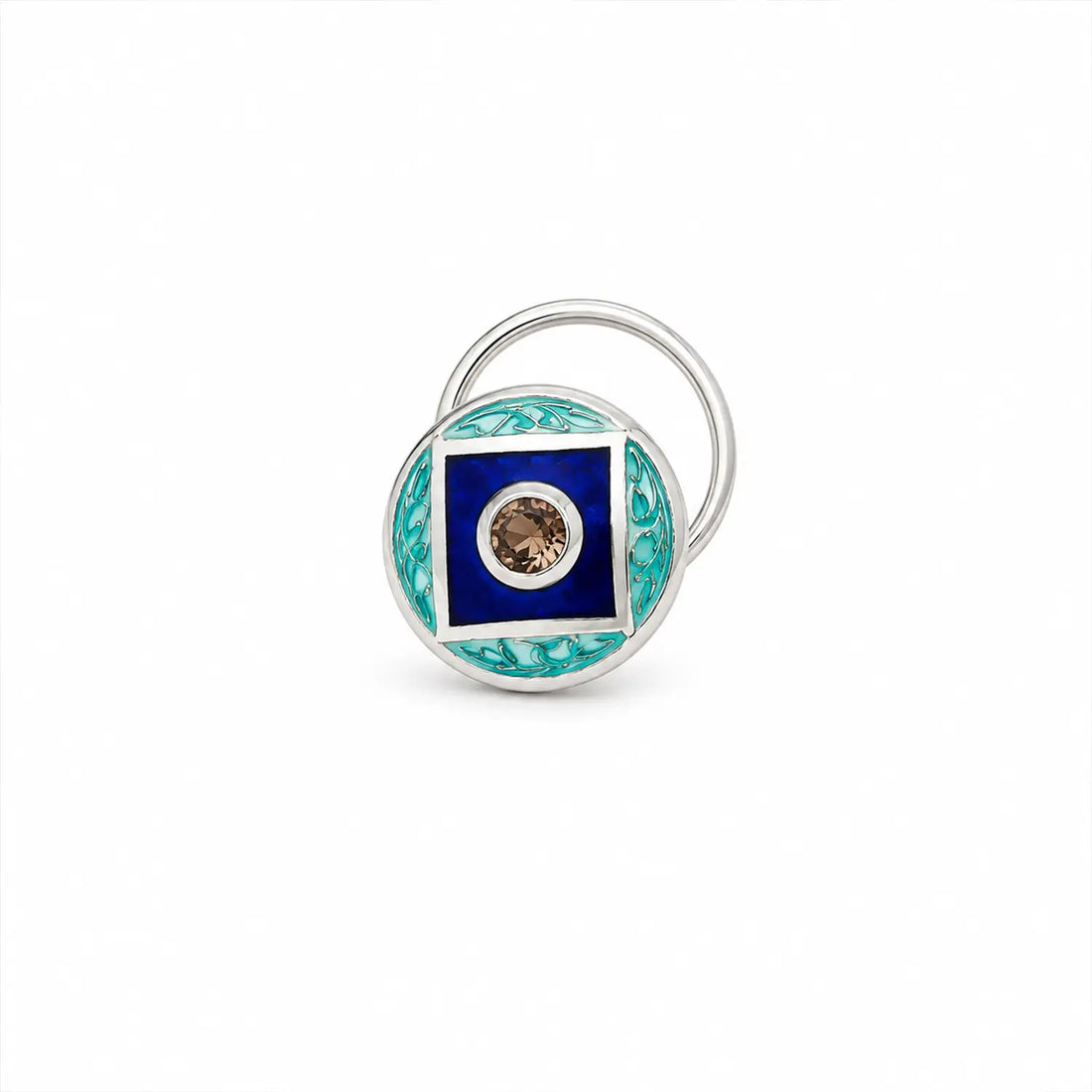 Enamel Bloom Sterling Silver Nose Pin- Made With Pure 925 Silver