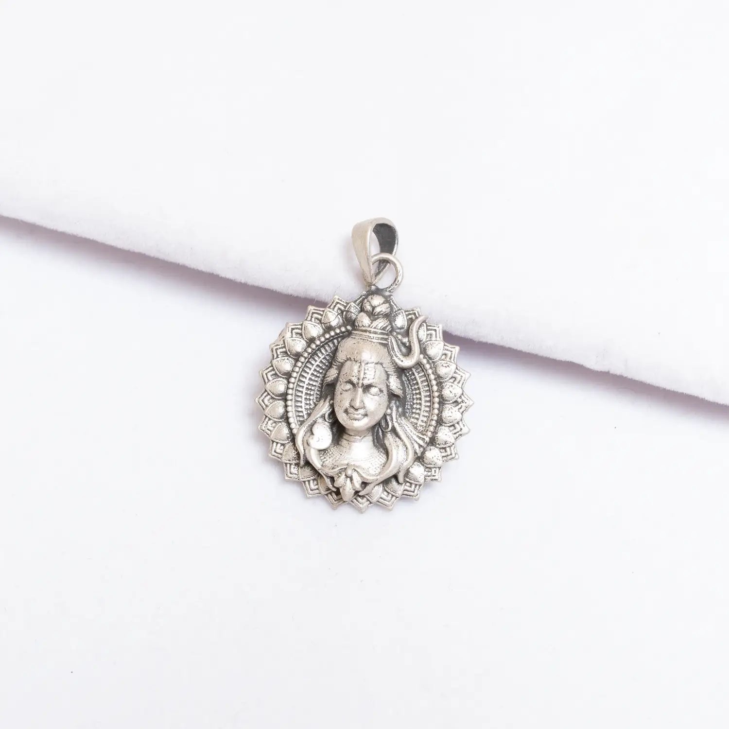 Mahadev Aura Shield Silver Pendant - Made With 925 Pure Silver