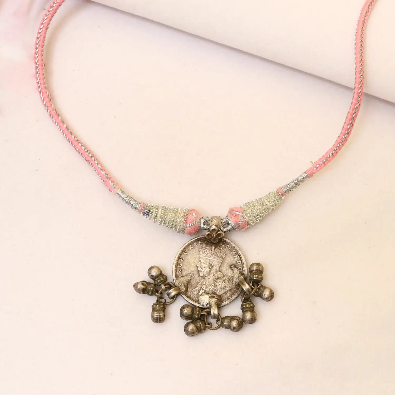 Vintage Royal Coin Ghungroo Pure Silver Pendant - Made With Pure 925 Silver