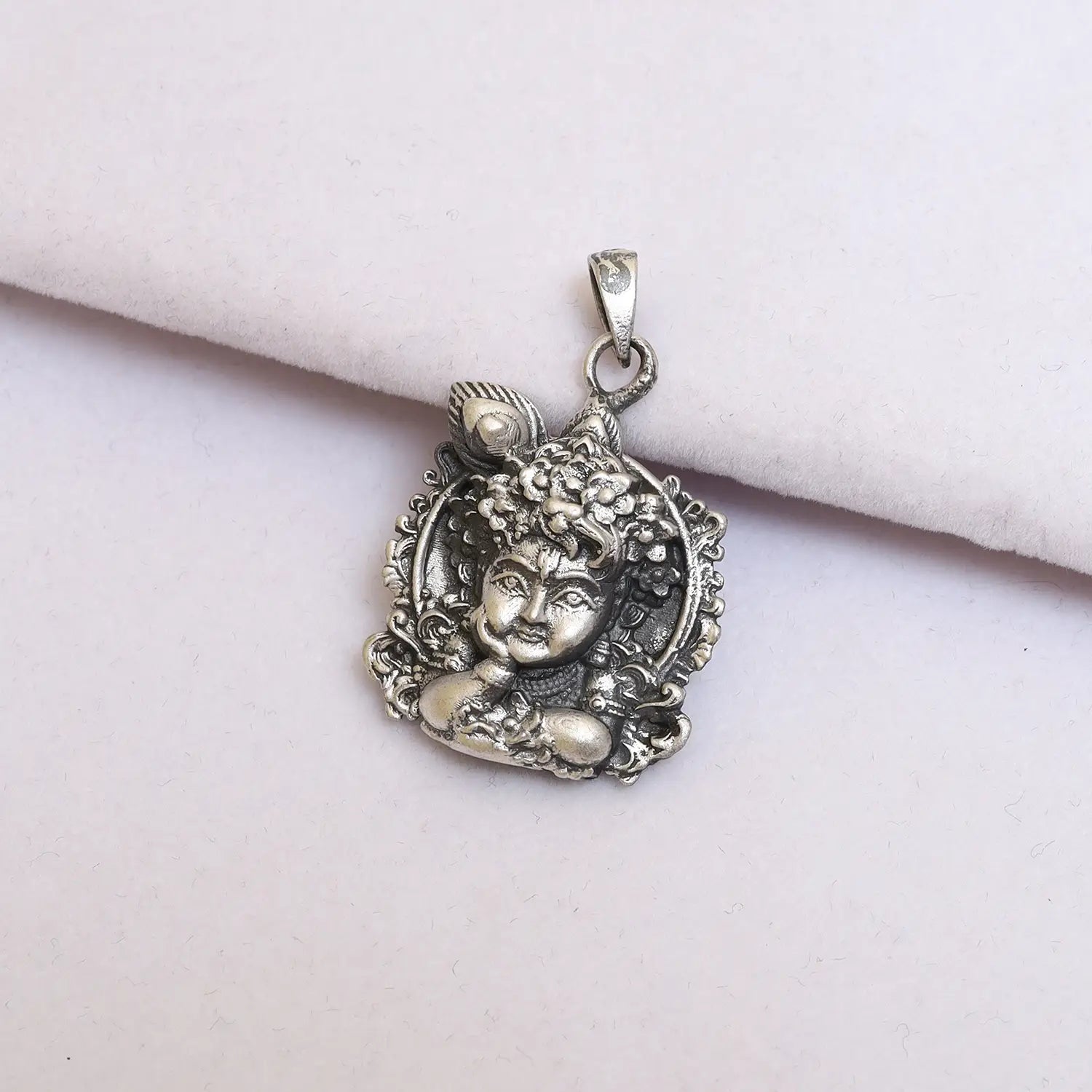 Bal Krishna Blessings Silver Pendant - Made With 925 Pure Silver