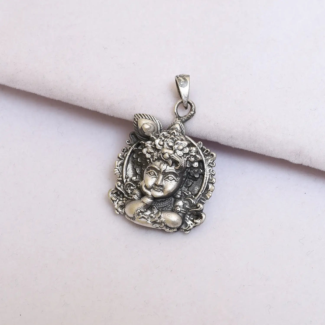Bal Krishna Blessings Silver Pendant - Made With 925 Pure Silver